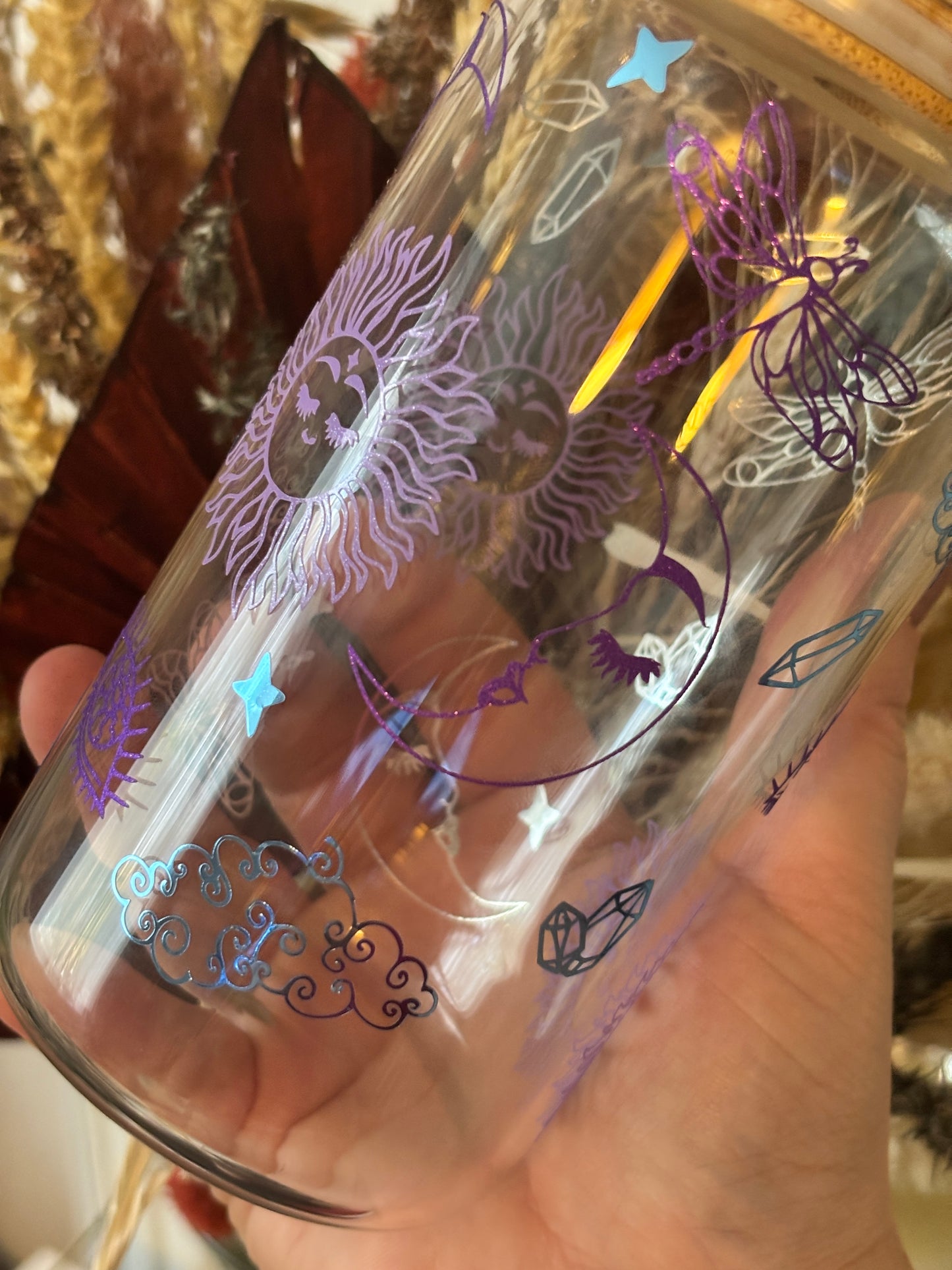 Celestial Libby Glass Can