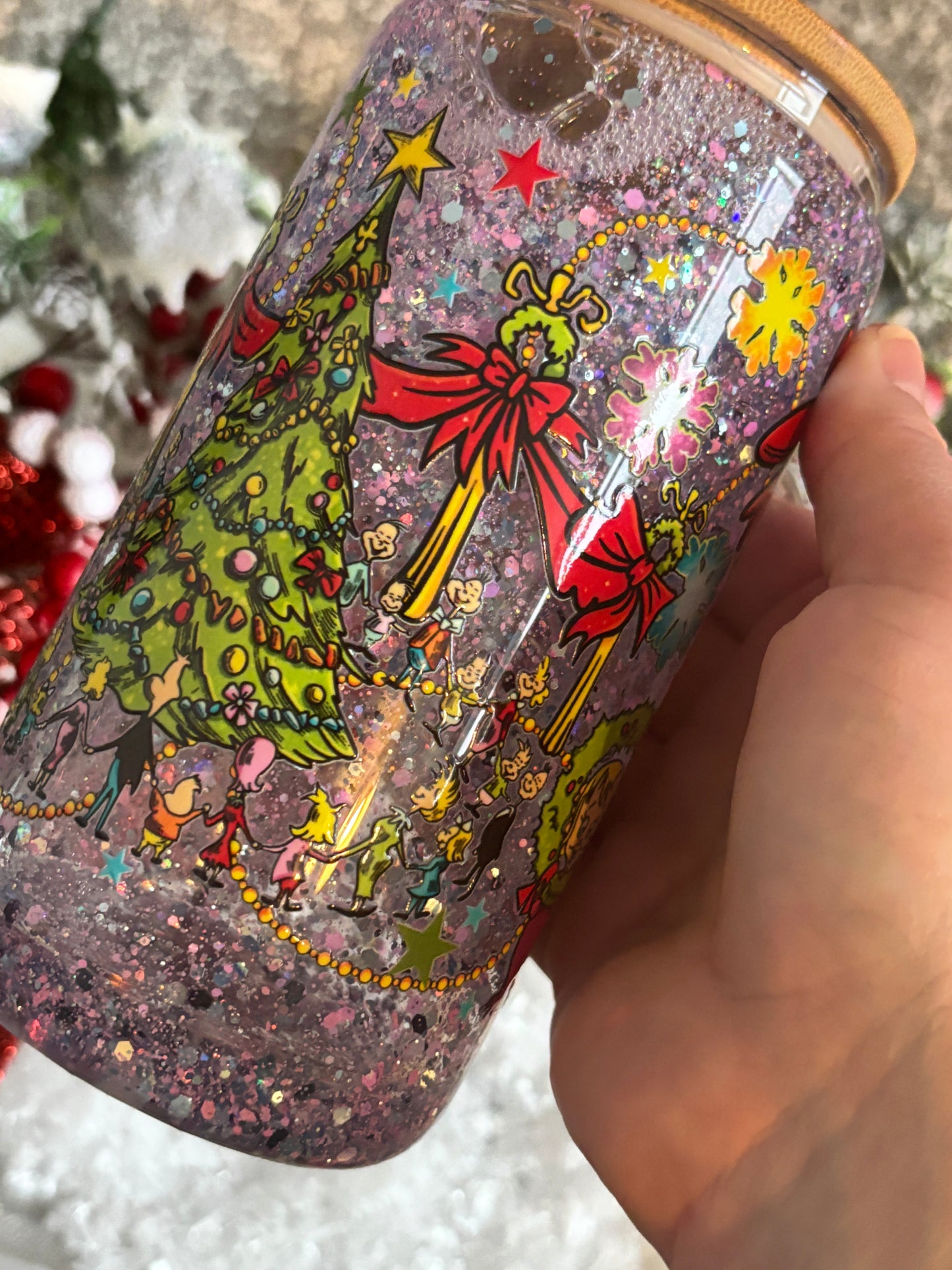 Grinch Glass Snow Globe