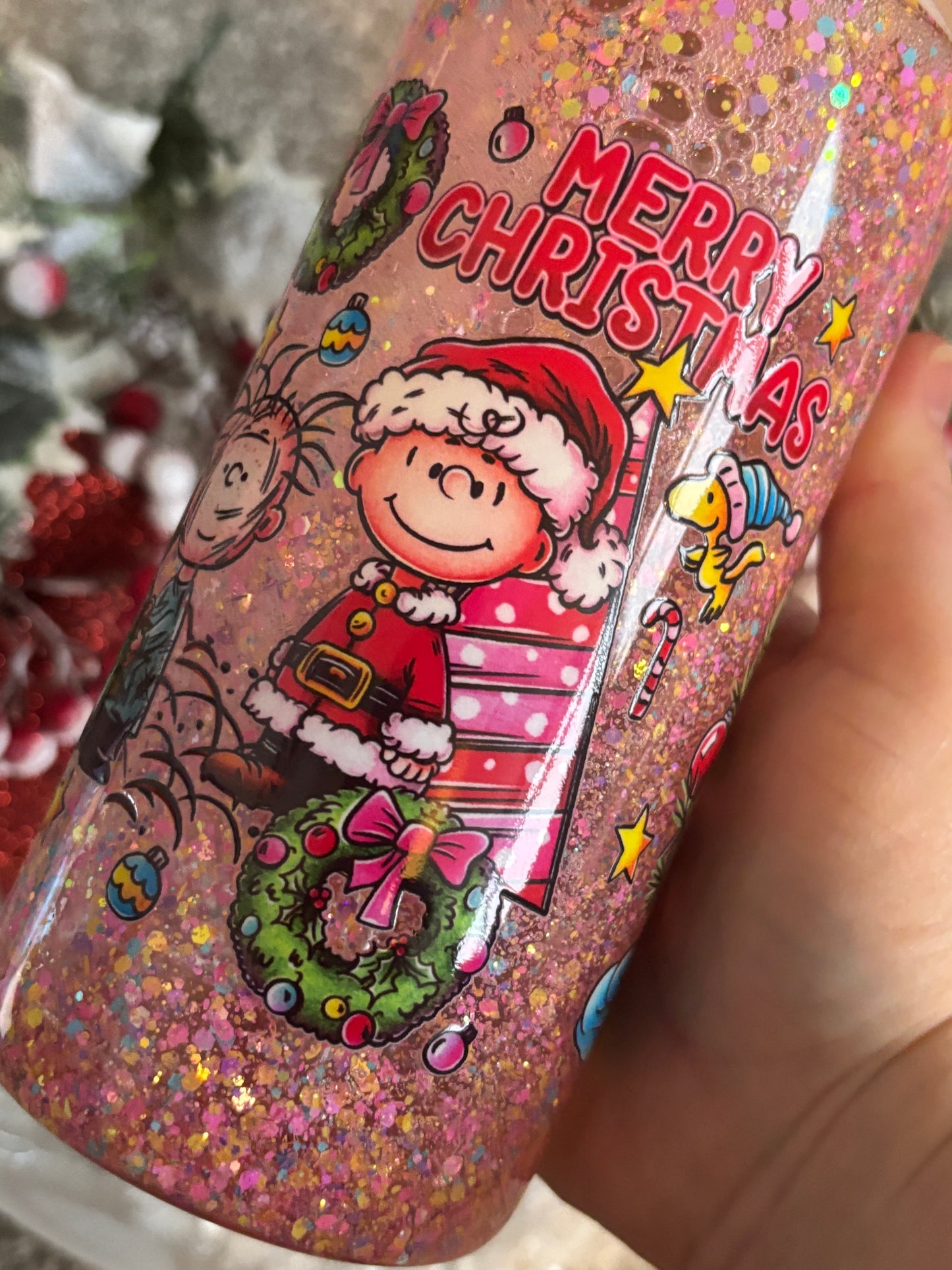 Charlie Christmas Glass Snow Globe