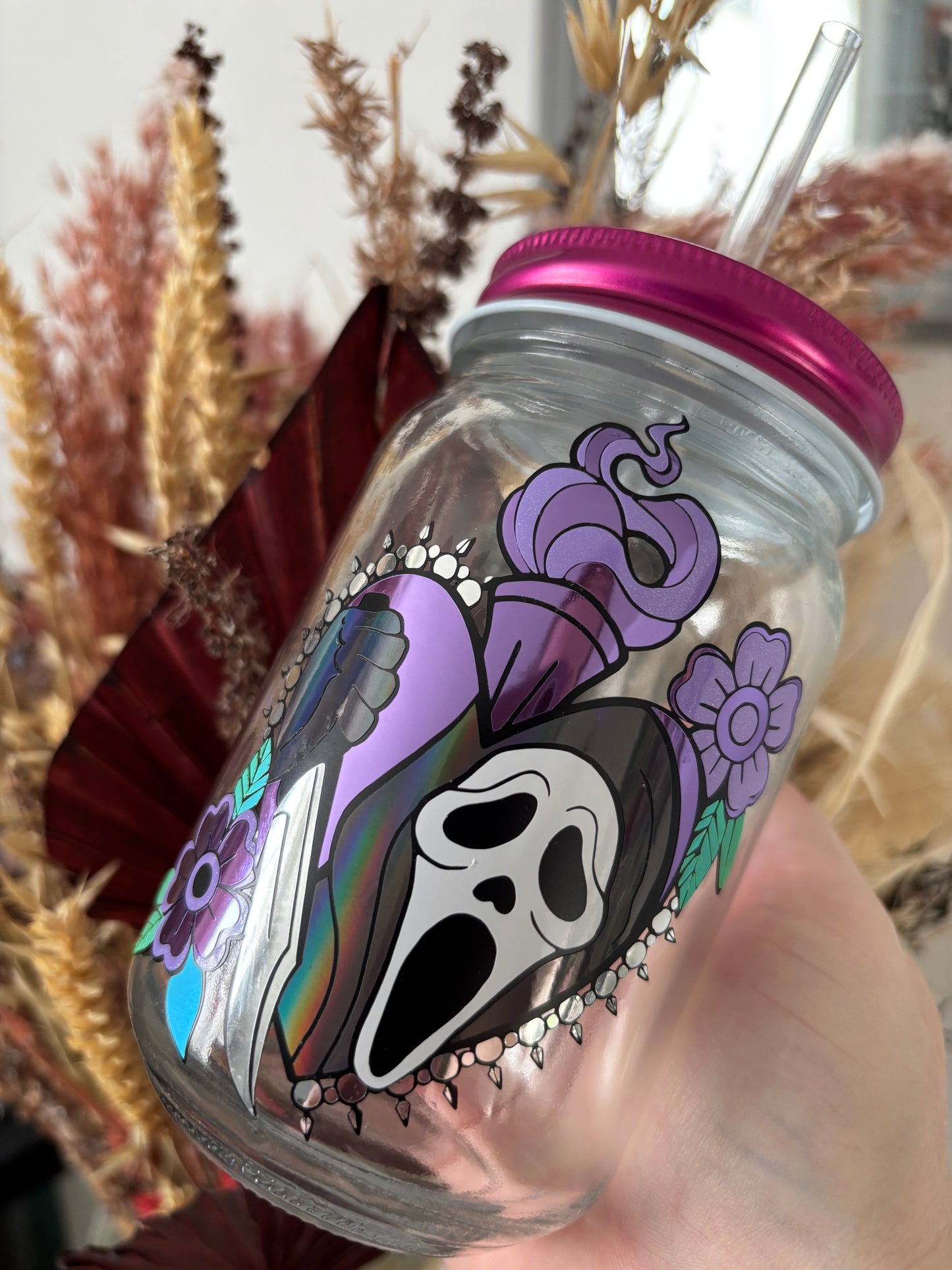 Spooky Face Glass Libby