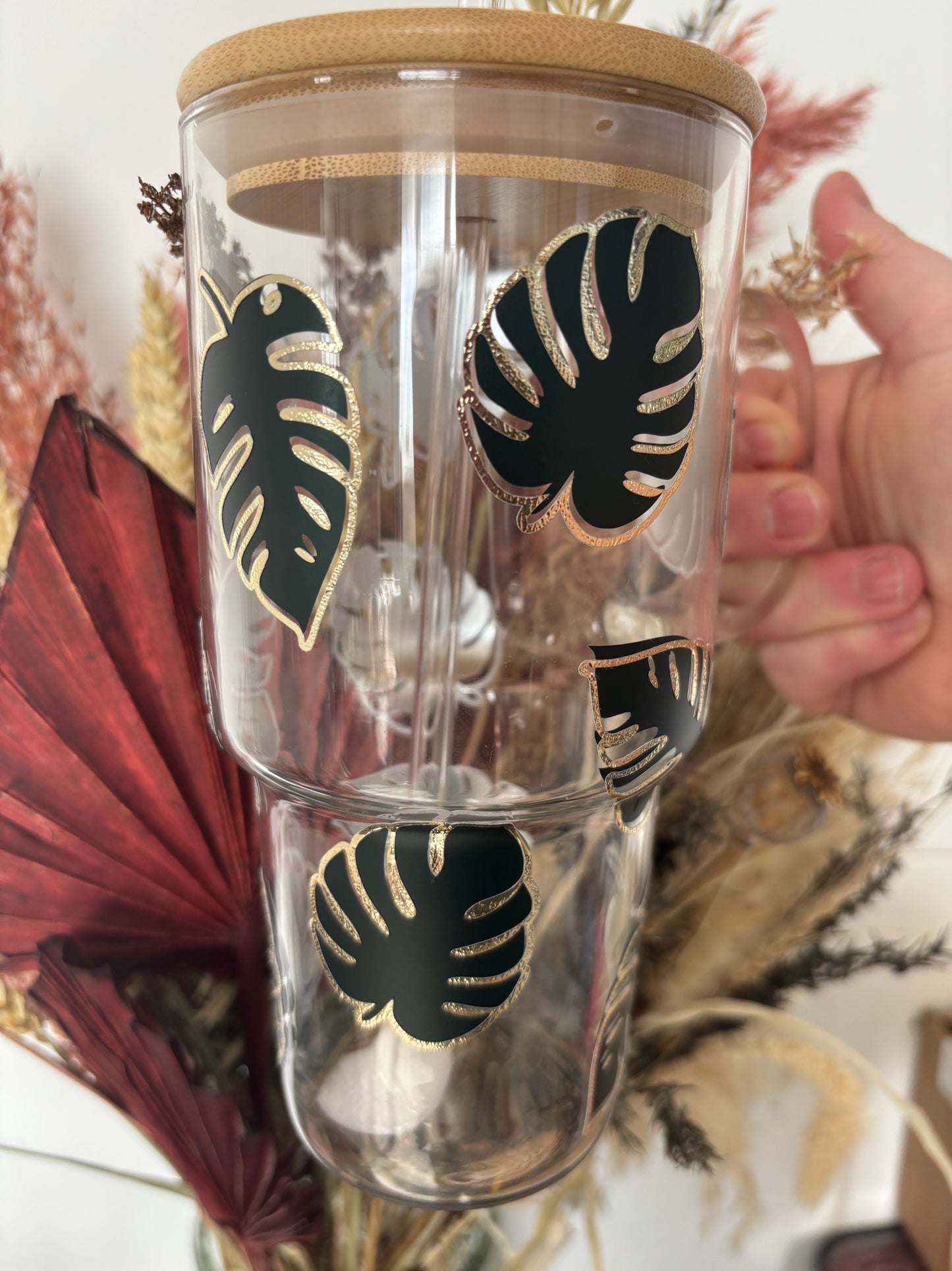 Leaf Print Glass Stanley