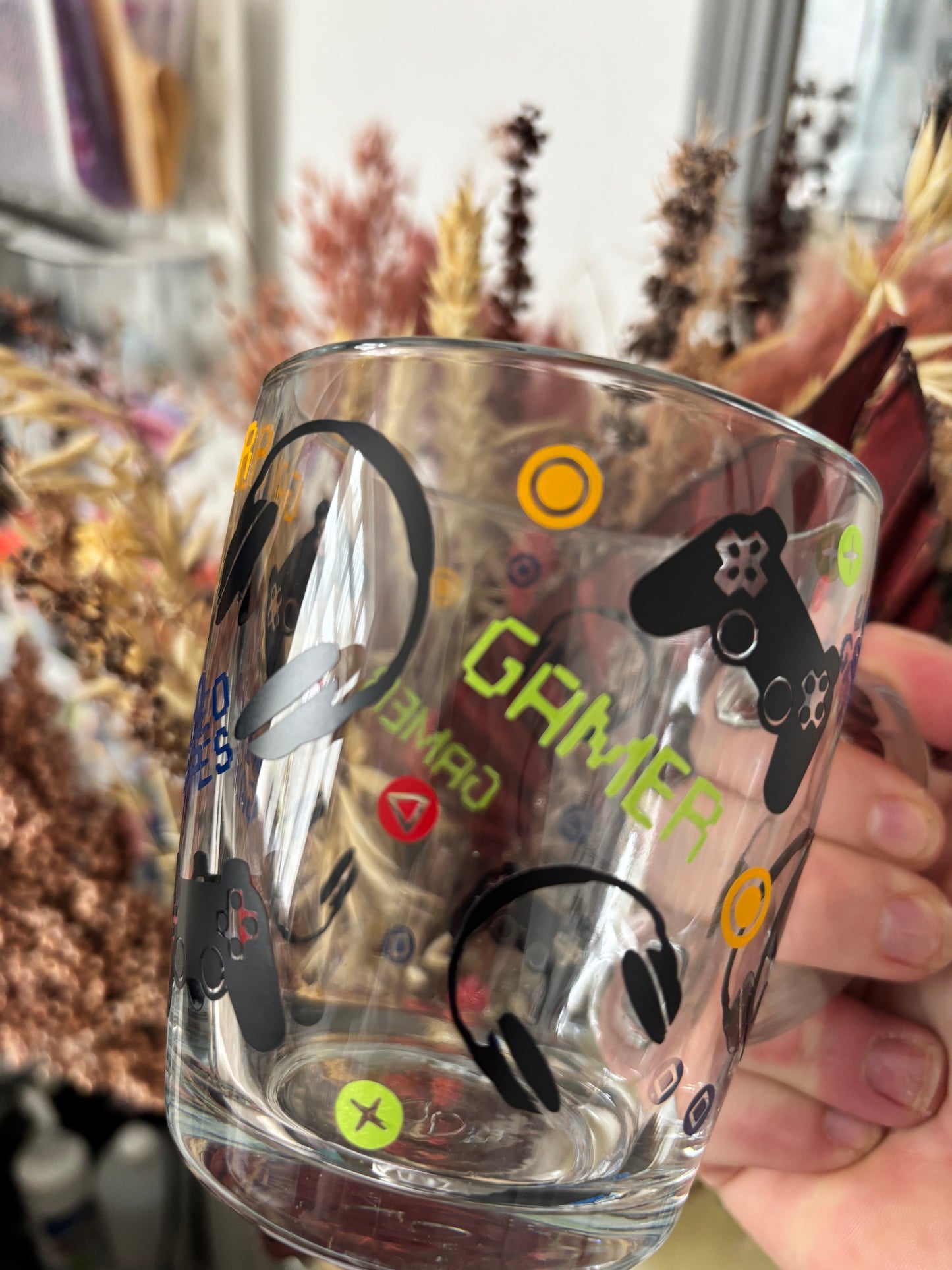 Gamer Glass Handled Mug