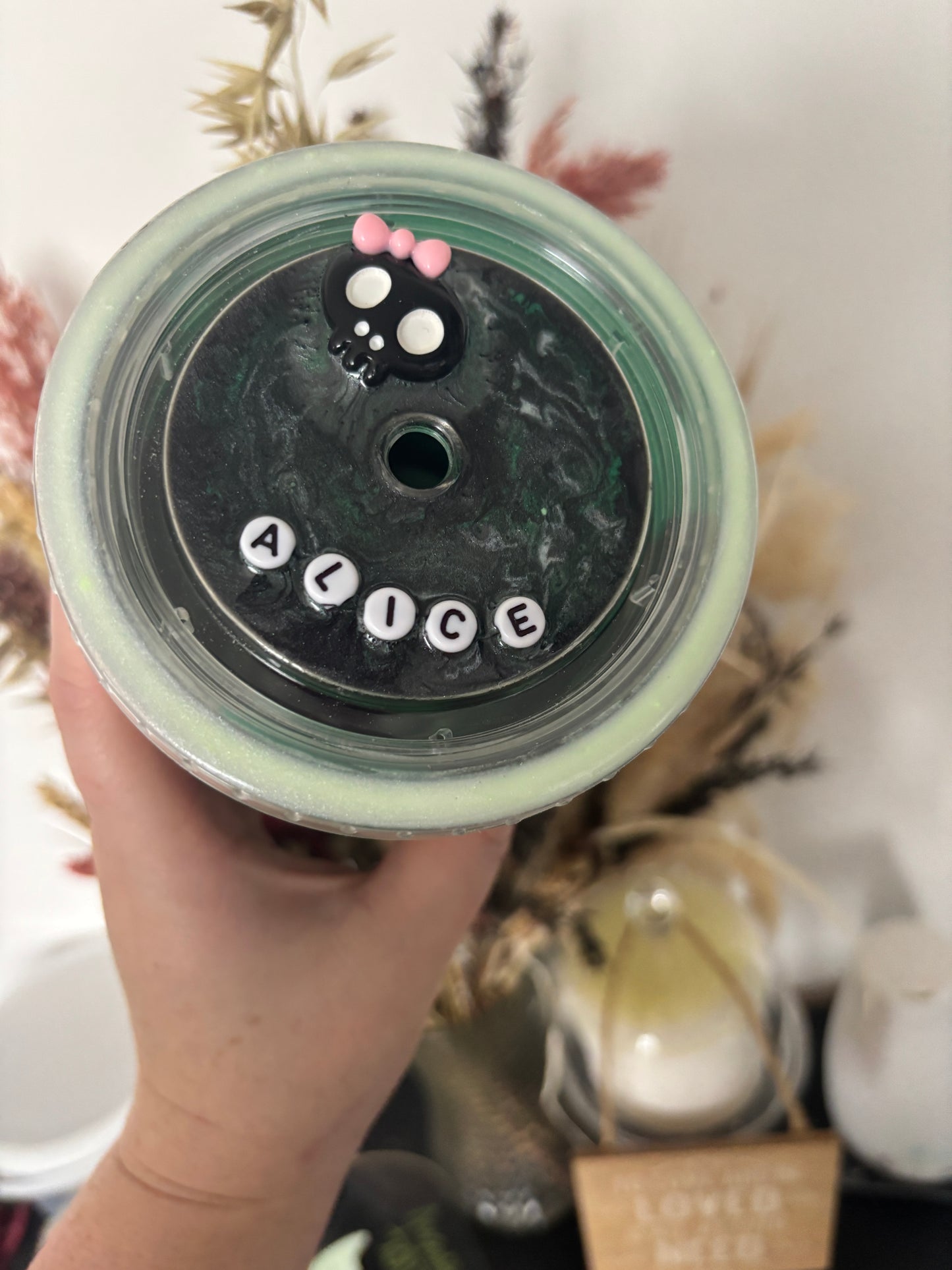 Glow in The Dark Beetle Land Swirl Tumbler