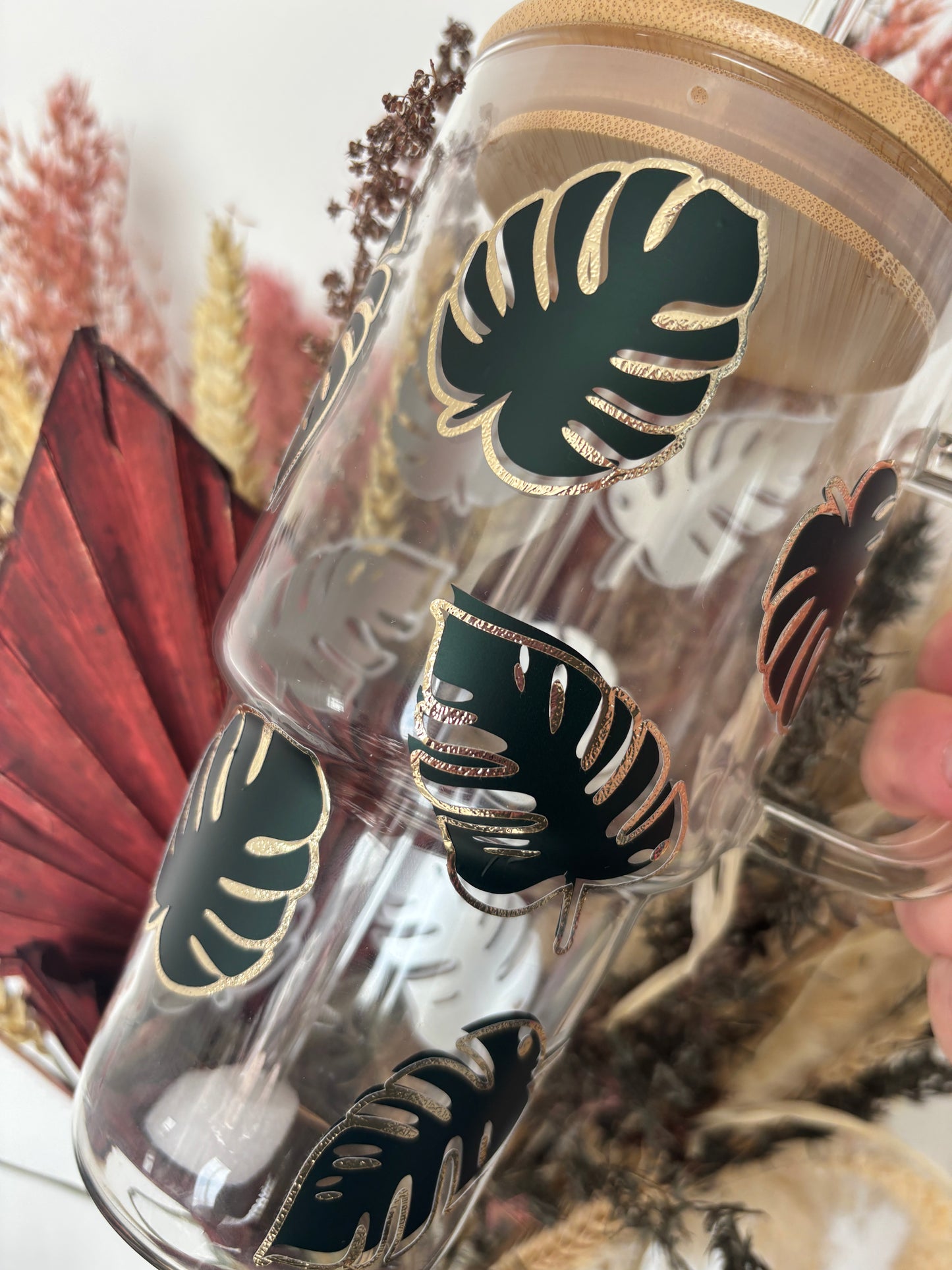 Leaf Print Glass Stanley