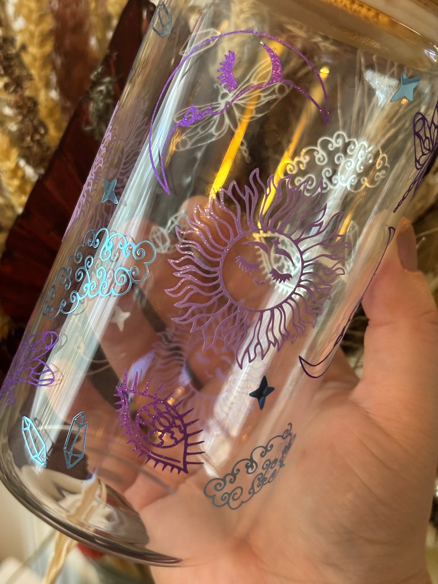 Celestial Libby Glass Can