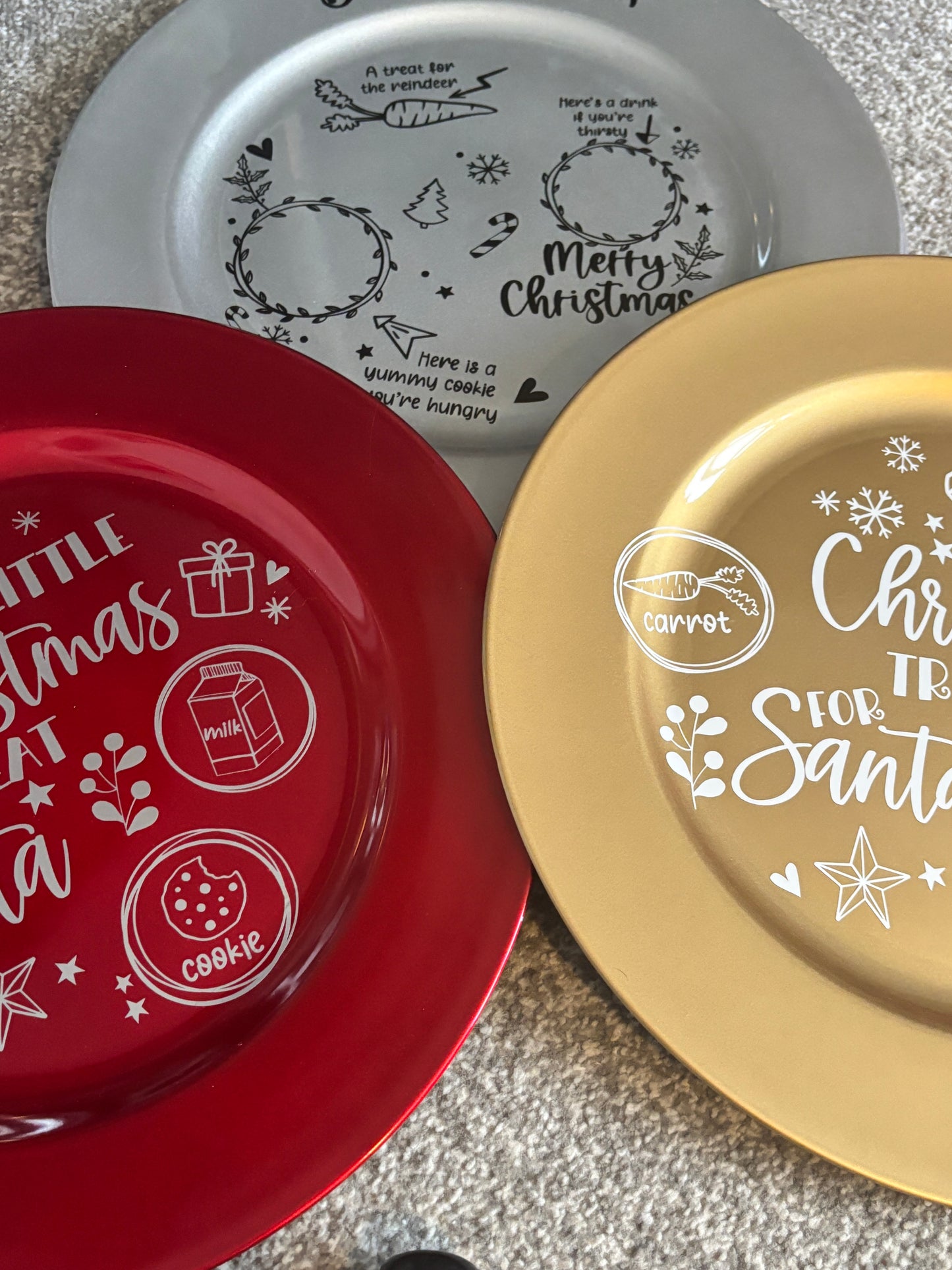 Acrylic Christmas Eve Plates