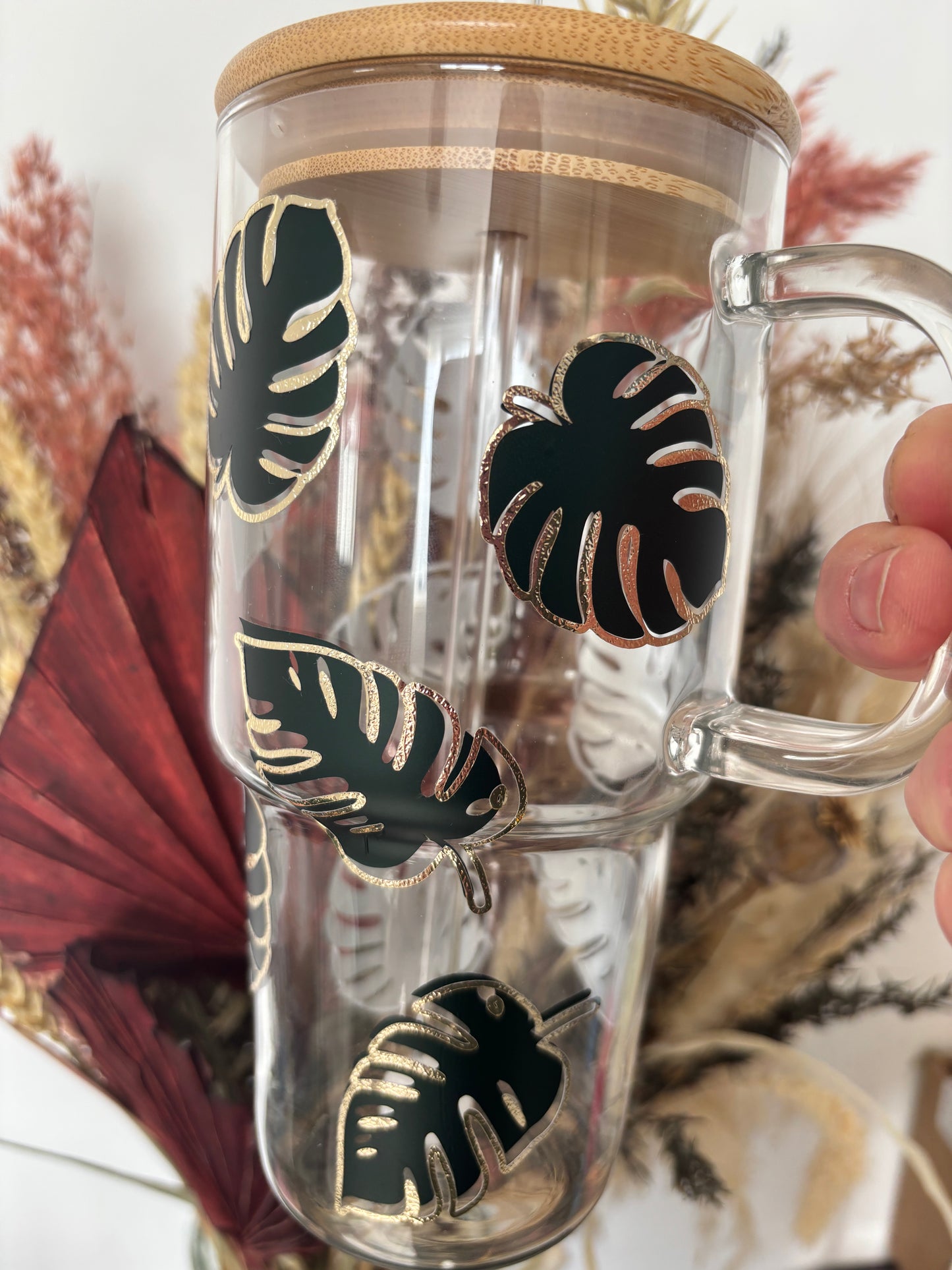 Leaf Print Glass Stanley