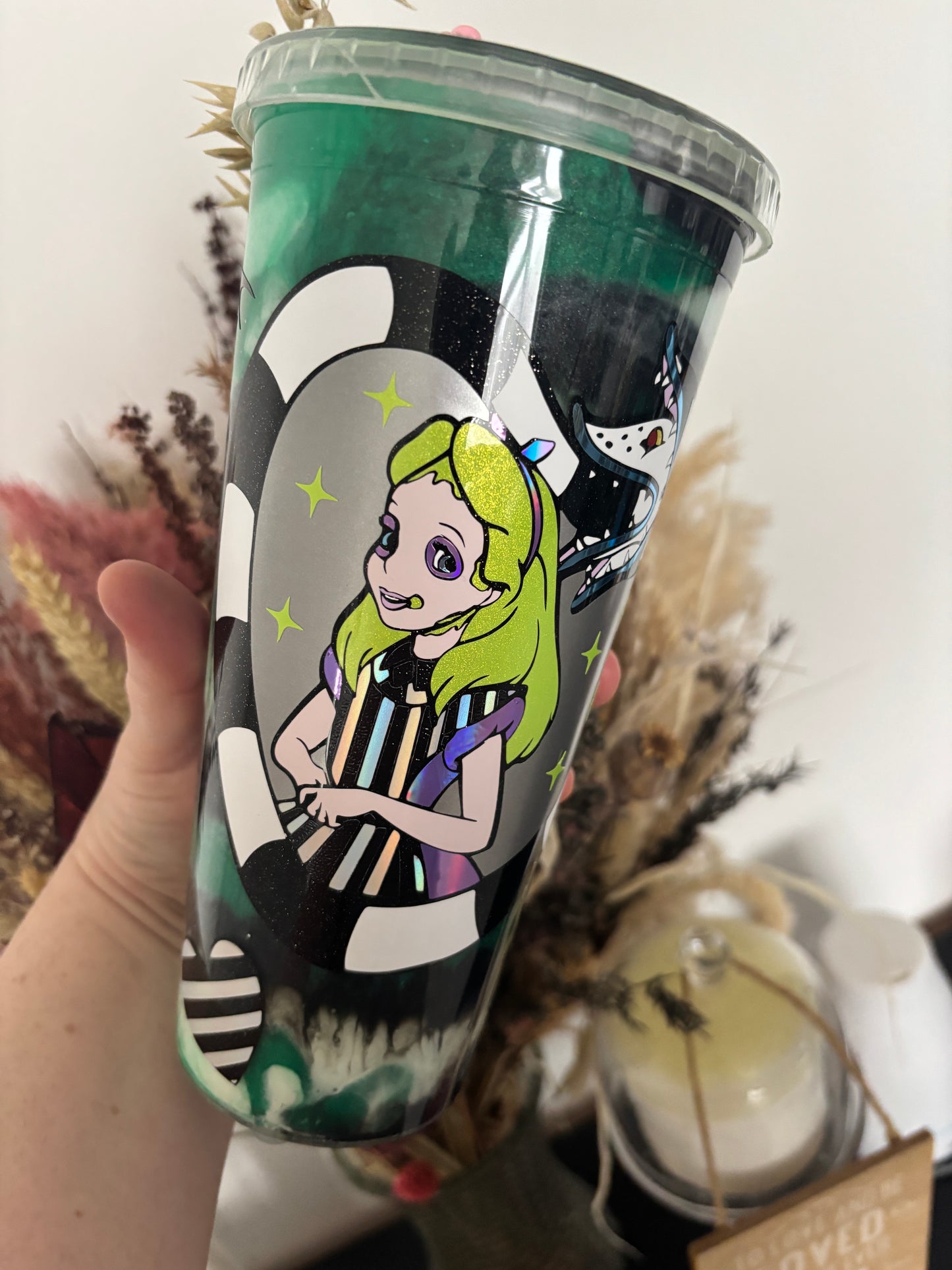 Glow in The Dark Beetle Land Swirl Tumbler
