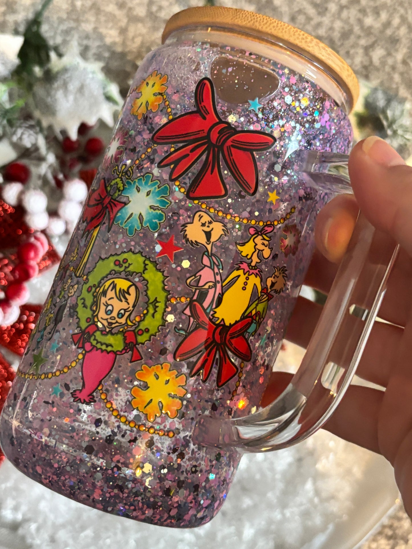 Grinch Glass Snow Globe