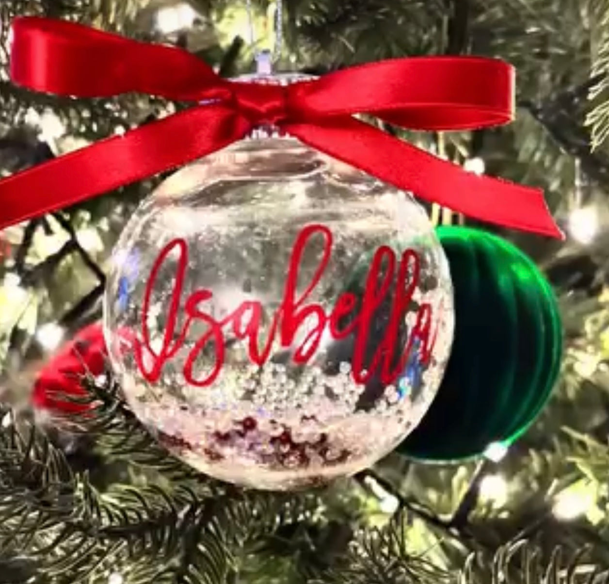 Custom Rhinestone Personalised Bauble