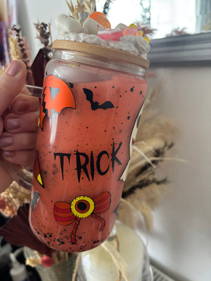 Trick or Treat Glass Handled Tumbler