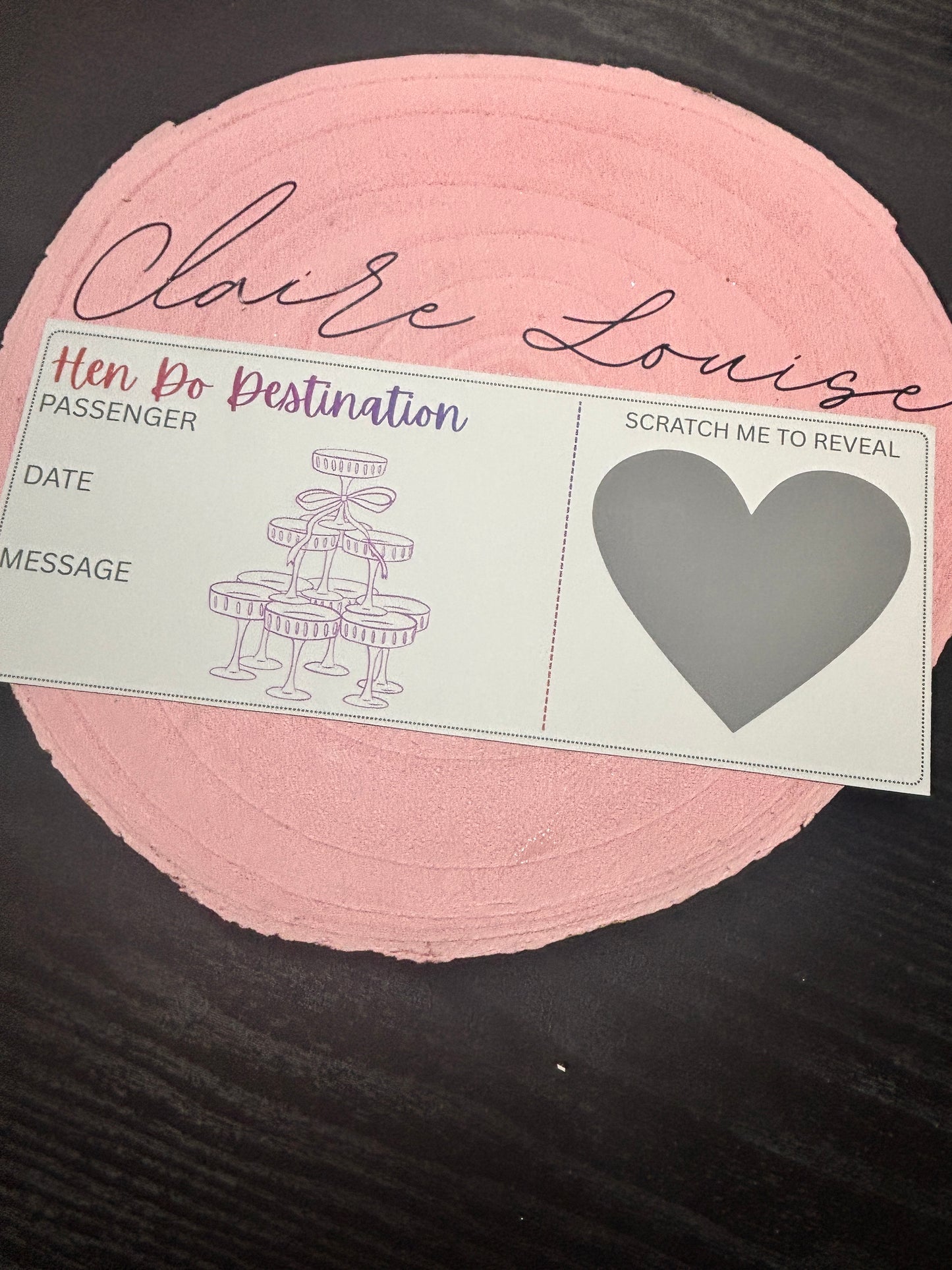 Hen Do or Stag Do Scratch Card Ticket