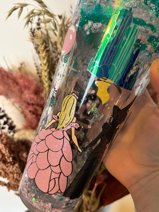 Best Friends Acrylic Snow Globe Tumbler