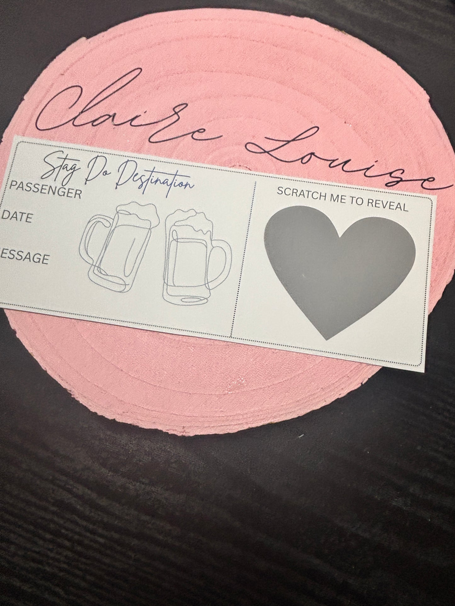 Hen Do or Stag Do Scratch Card Ticket