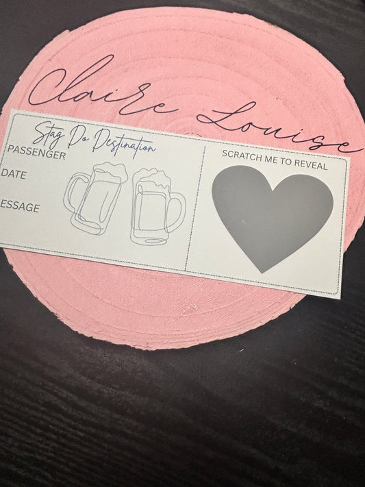 Hen Do or Stag Do Scratch Card Ticket