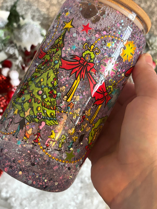 Grinch Glass Snow Globe