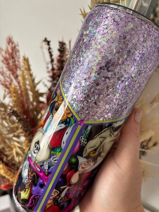 Villain Glitter Metal Tumbler