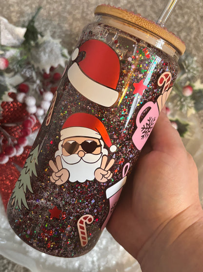 Cool Santa Glass Snow Globe
