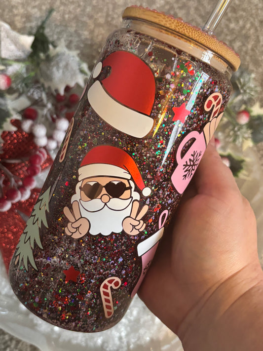 Cool Santa Glass Snow Globe