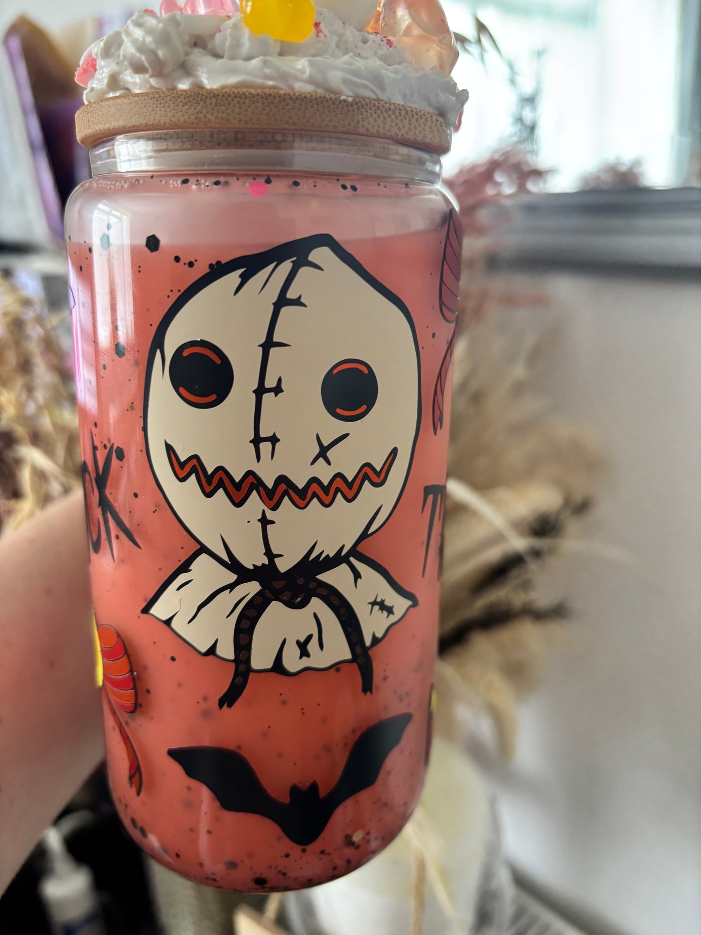 Trick or Treat Glass Handled Tumbler