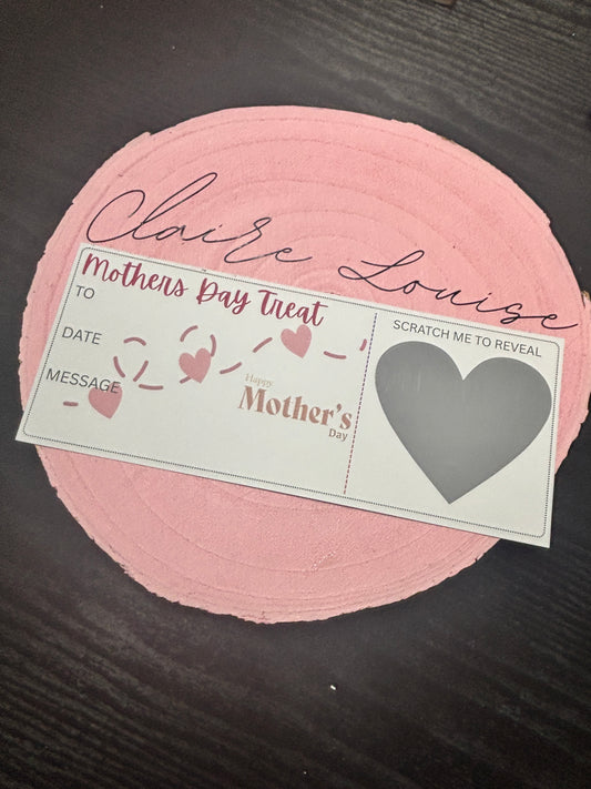Mothers Day Scratch Card Ticket