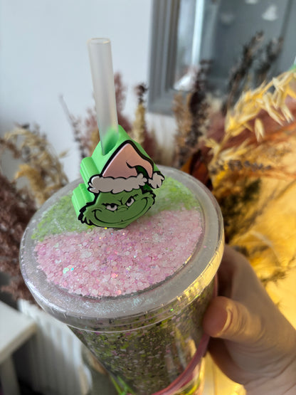 Your a Mean one Snow Globe Zipper Tumbler