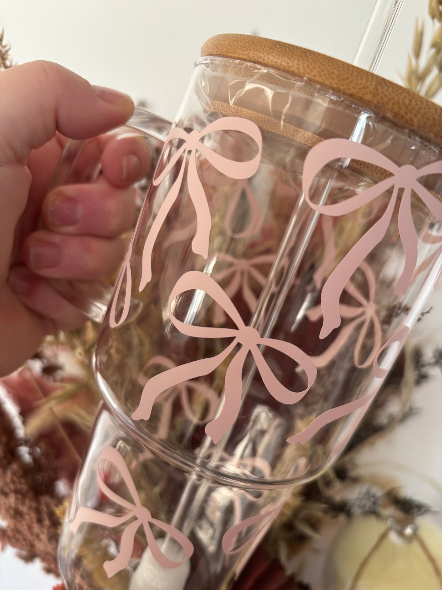 Glass Stanley Cup with Glass Straw