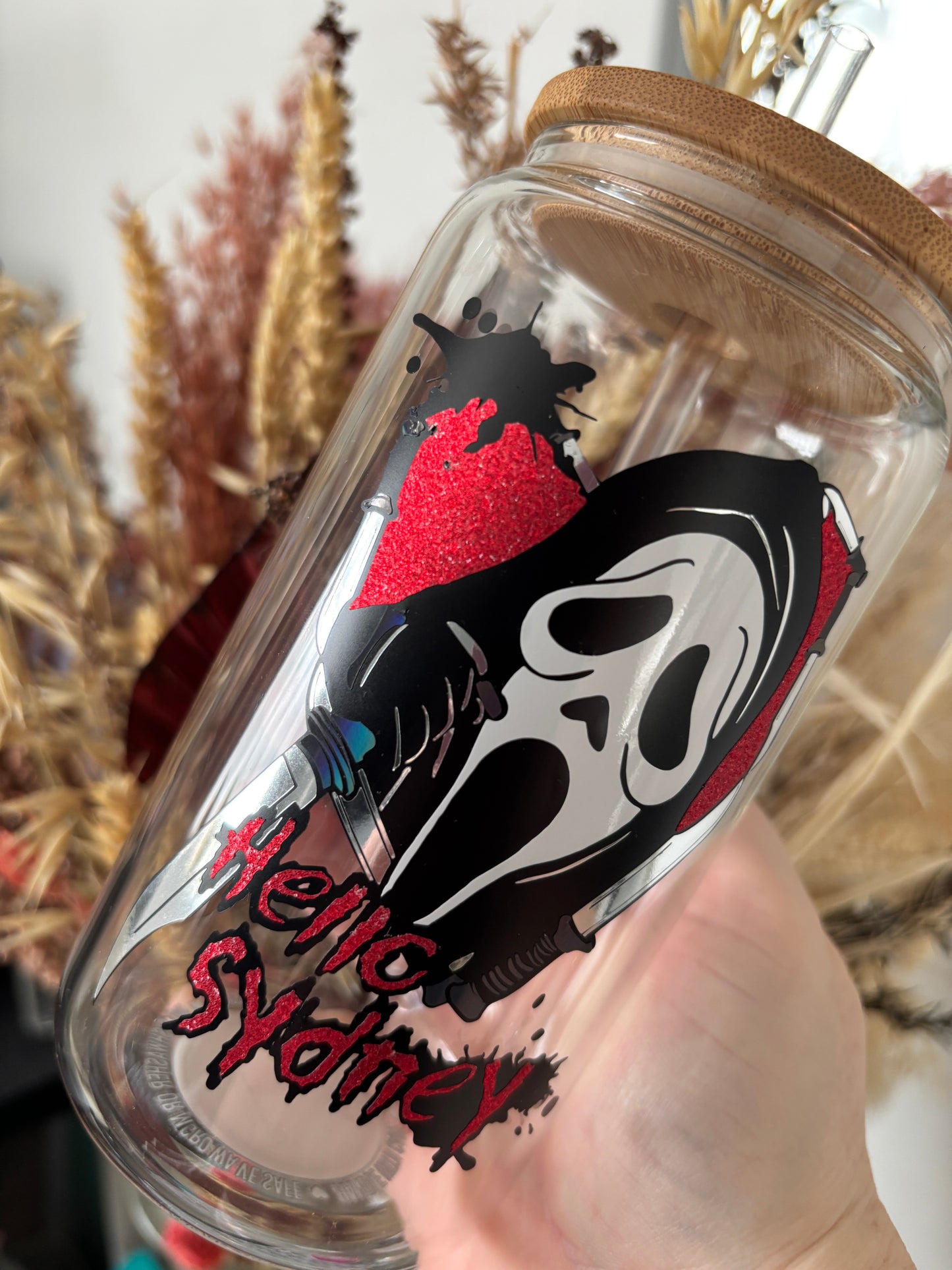 Spooky Face Glass Libby