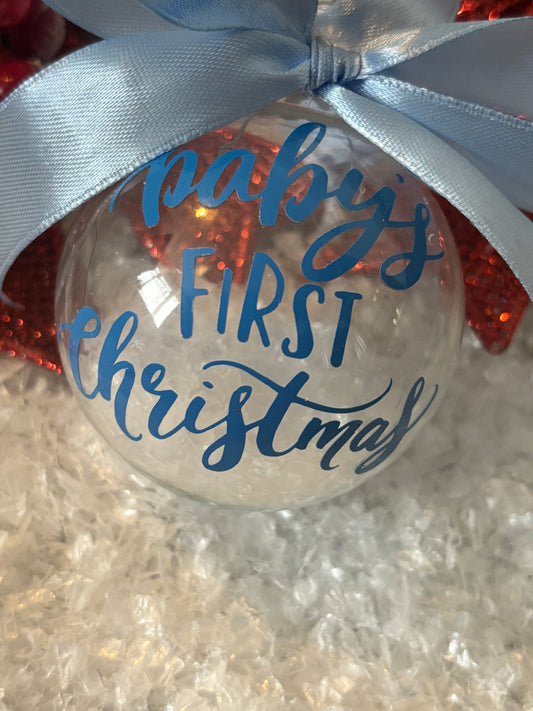 Baby’s First Christmas Glass Baubles