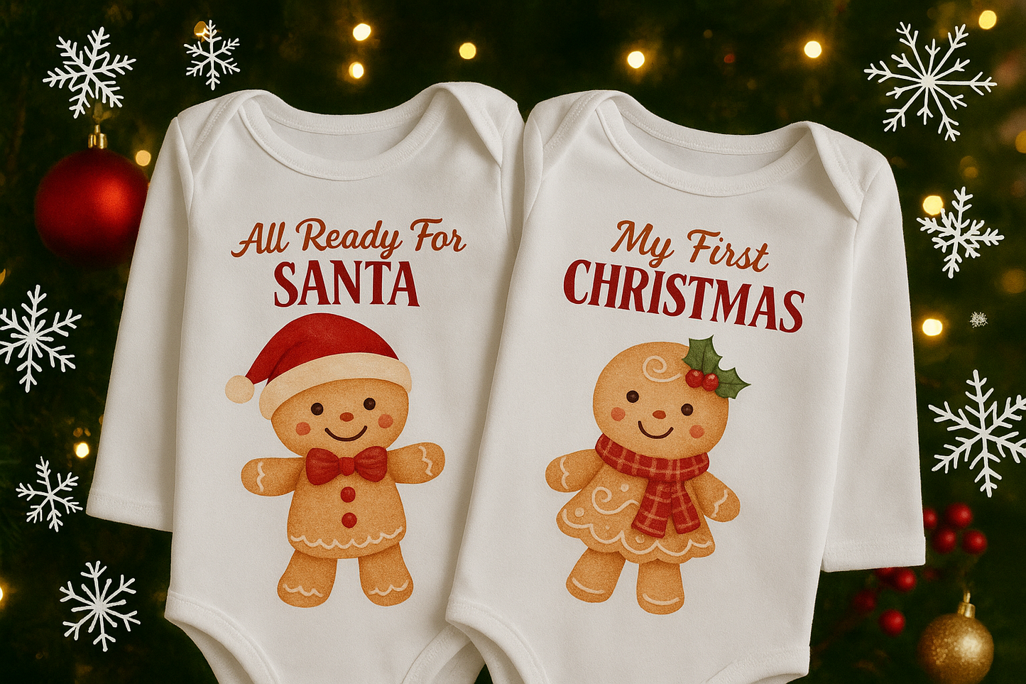 Gingerbread Long Sleeve Vests