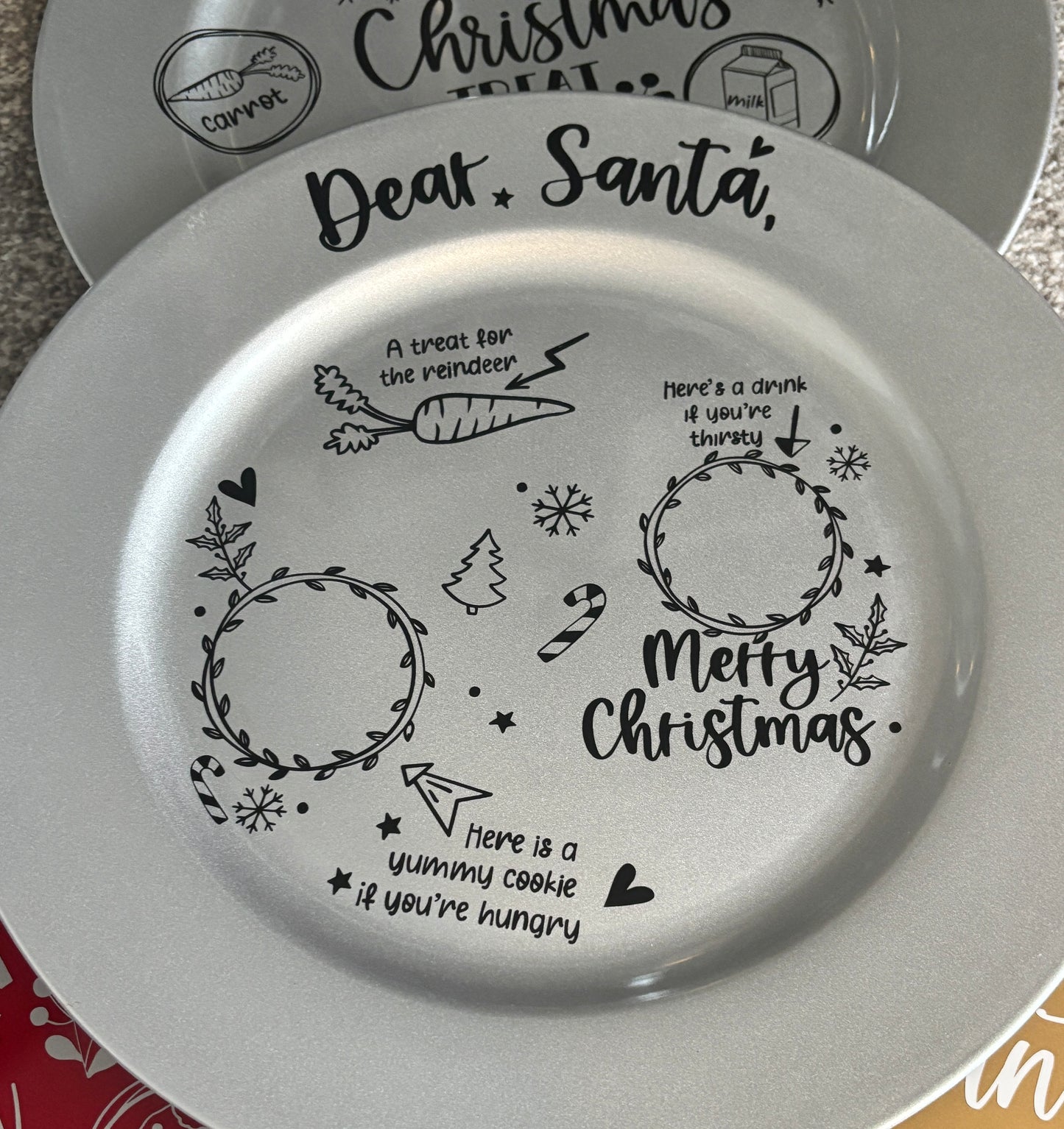 Acrylic Christmas Eve Plates