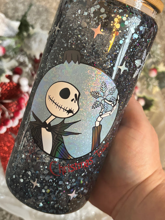 NBC Glass Snow Globe Tumbler