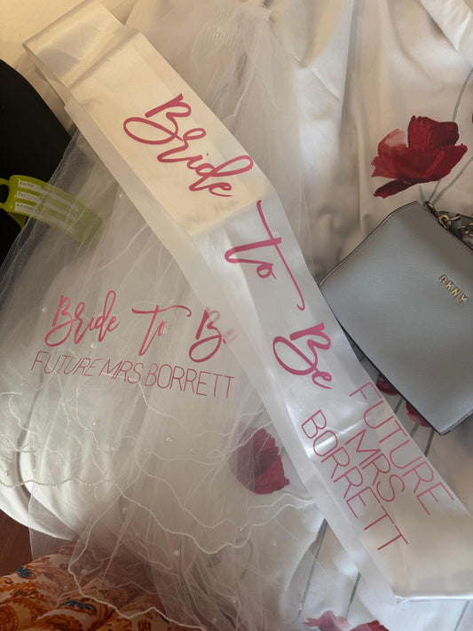 Bride to Be Veil & Sash