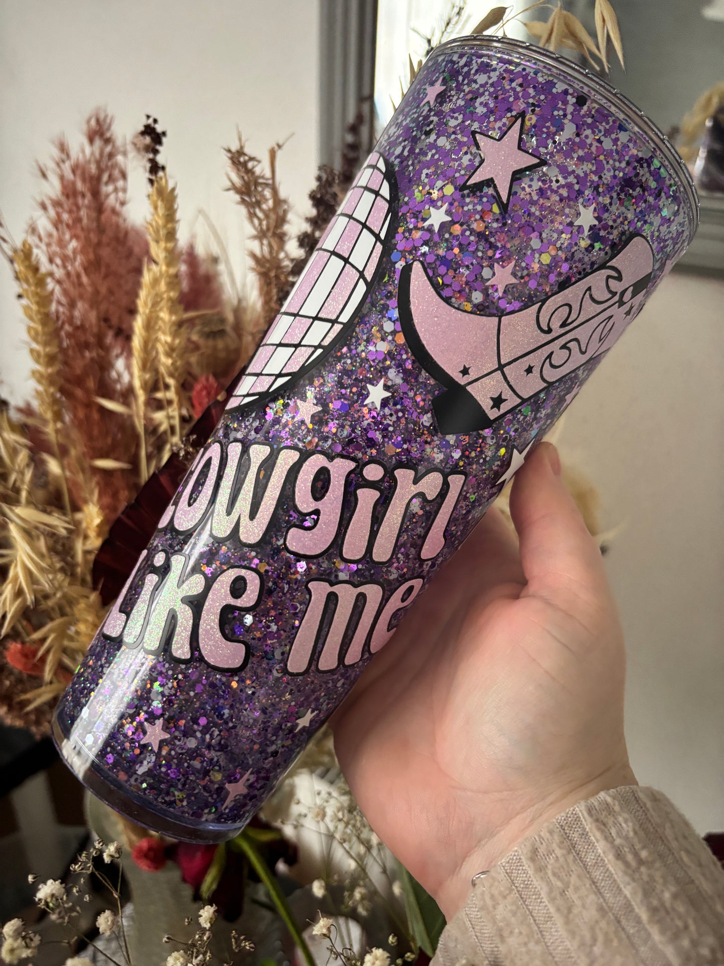 Cowgirl Like Me Acrylic Snowglobe Tumbler