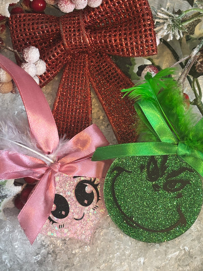Grinch and Cindy Baubles