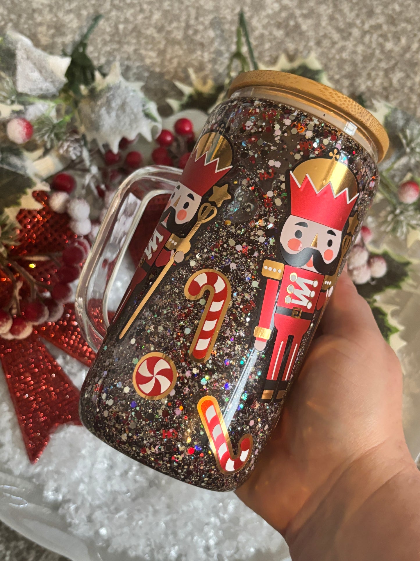 Nutcracker Glass Snow Globe