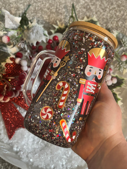 Nutcracker Glass Snow Globe