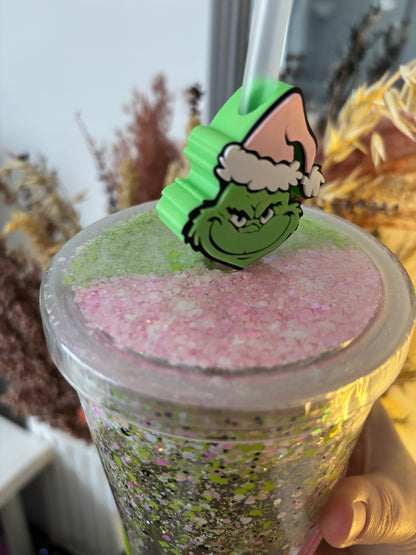 Your a Mean one Snow Globe Zipper Tumbler