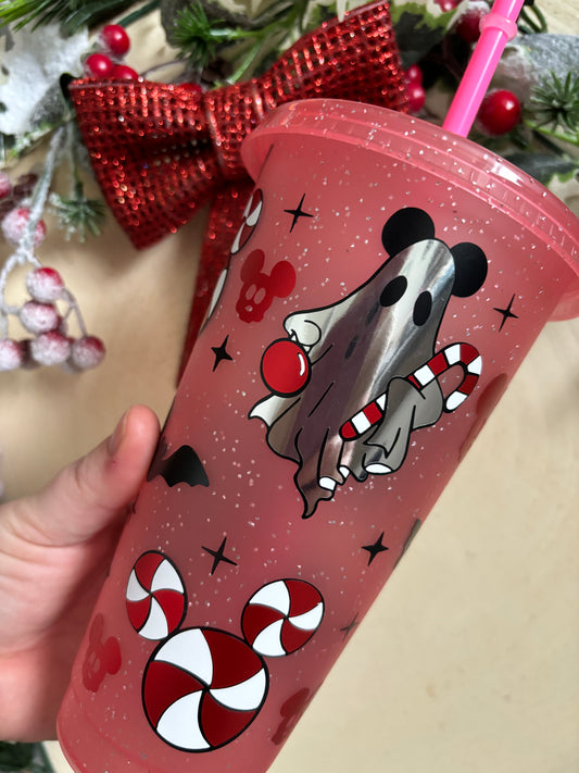 Boo Mas Red Glitter Cold Cup