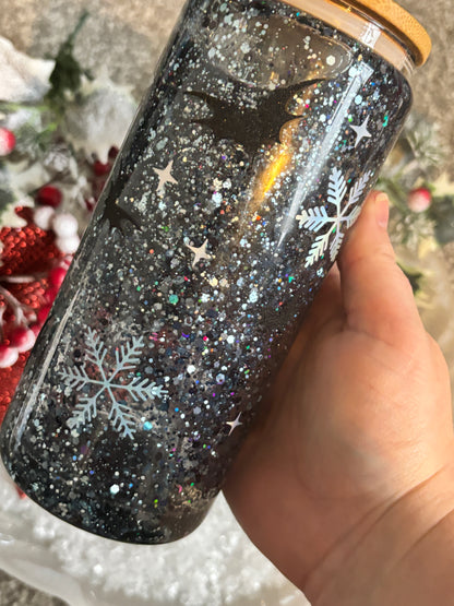 NBC Glass Snow Globe Tumbler