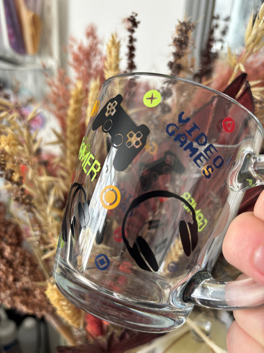 Gamer Glass Handled Mug