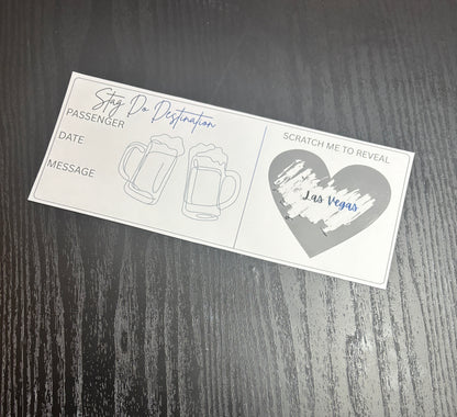 Boarding Pass Scratch Card Ticket