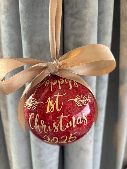 Baby’s First Christmas Glass Baubles