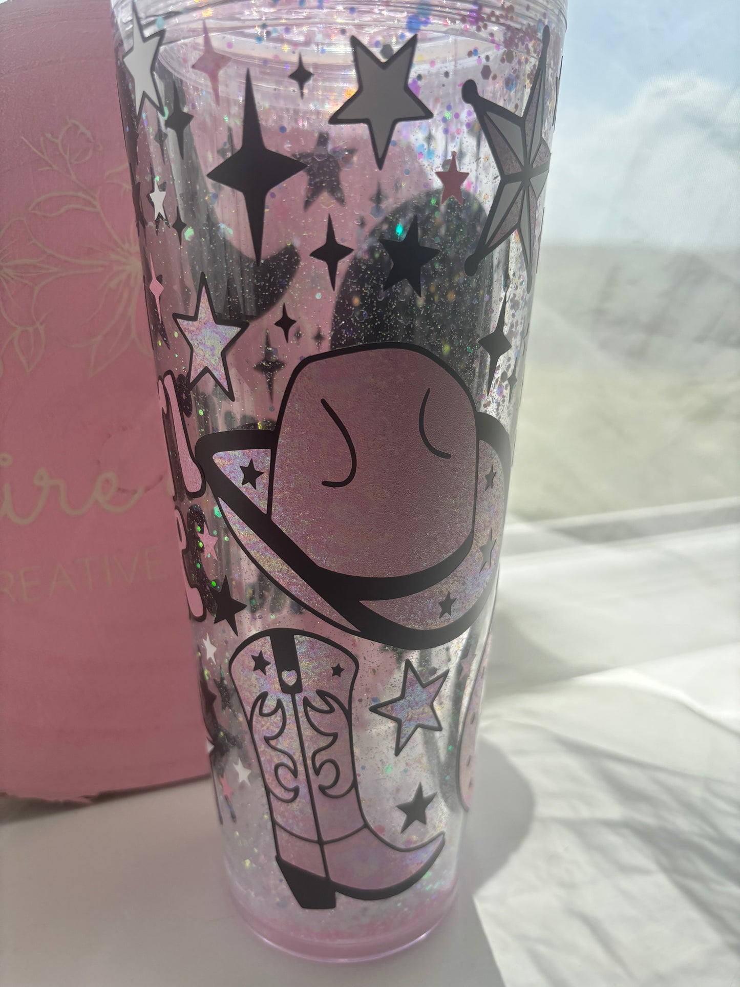 Cow Girls Snow Globe Tumbler