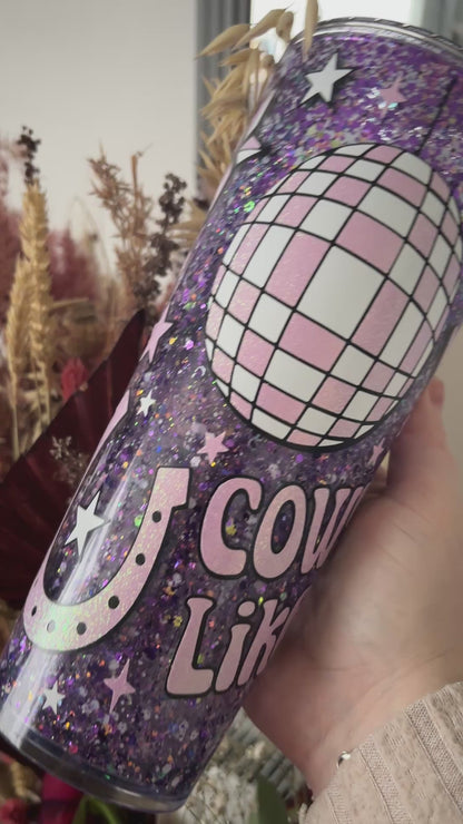 Cowgirl Like Me Acrylic Snowglobe Tumbler