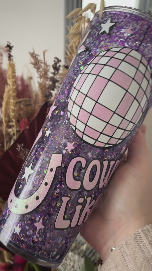 Cowgirl Like Me Acrylic Snowglobe Tumbler