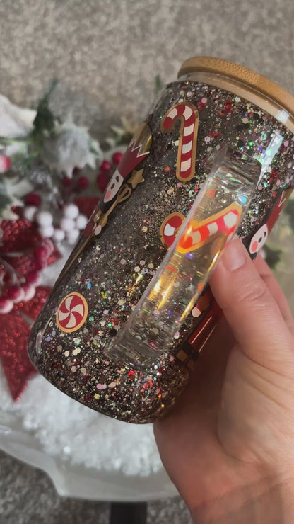 Nutcracker Glass Snow Globe
