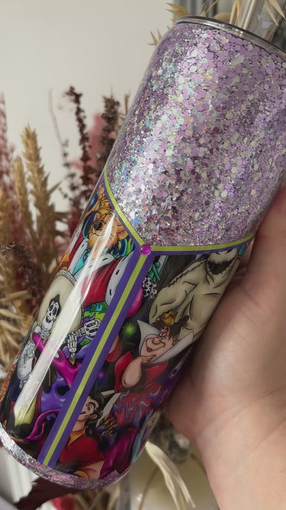 Villain Glitter Metal Tumbler