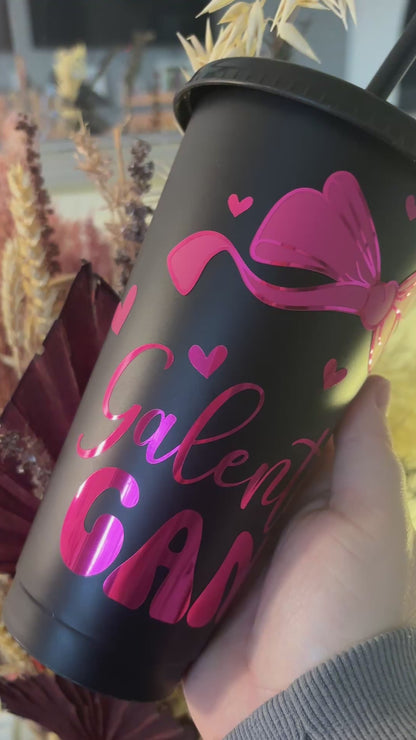 Galentines Black Cold Cup