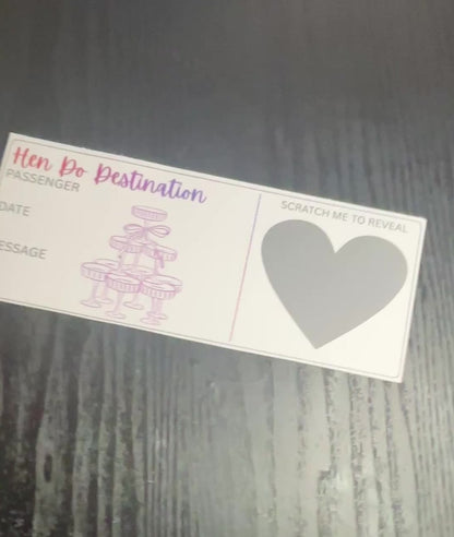 Boarding Pass Scratch Card Ticket